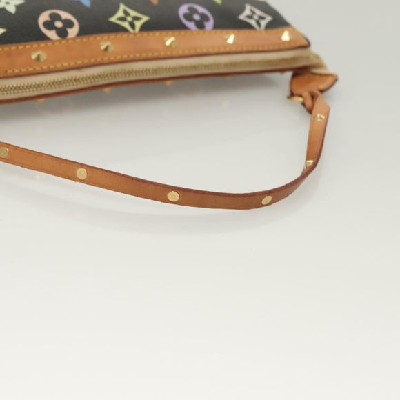 LOUIS VUITTON Monogram Multicolor Pochette Accessoires Black M92648 Auth 128468V