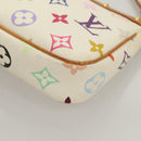 LOUIS VUITTON Multicolor Pochette Accessoires Pouch White M92649 LV Auth 128470V-14