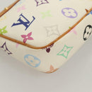 LOUIS VUITTON Multicolor Pochette Accessoires Pouch White M92649 LV Auth 128470V-15