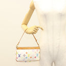 LOUIS VUITTON Multicolor Pochette Accessoires Pouch White M92649 LV Auth 128470V-21