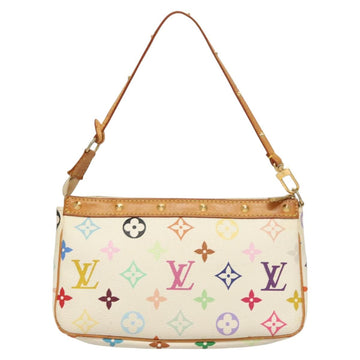 LOUIS VUITTON Multicolor Pochette Accessoires Pouch White M92649 LV Auth 128470V - 0