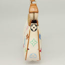 LOUIS VUITTON Multicolor Pochette Accessoires Pouch White M92649 LV Auth 128470V-3