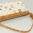 LOUIS VUITTON Multicolor Pochette Accessoires Pouch White M92649 LV Auth 128470V-6