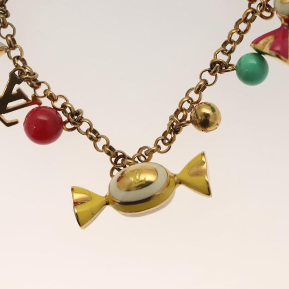 LOUIS VUITTON Porte Cles Chainne Delice Charm metal Gold M66002 LV Auth 128473