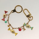 LOUIS VUITTON Porte Cles Chainne Delice Charm metal Gold M66002 LV Auth 128473-6