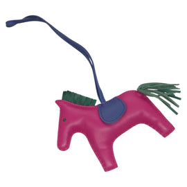 HERMES Rodeo Charm PM Leather Purple Auth 128474