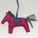 HERMES Rodeo Charm PM Leather Purple Auth 128474-2