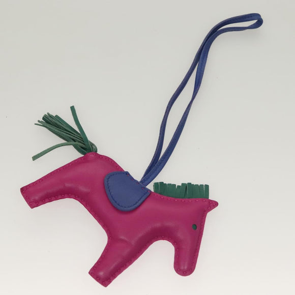 HERMES Rodeo Charm PM Leather Purple Auth 128474