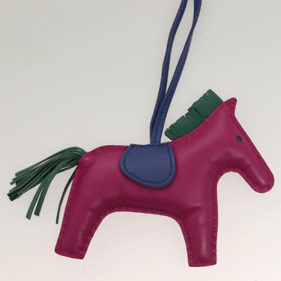 HERMES Rodeo Charm PM Leather Purple Auth 128474