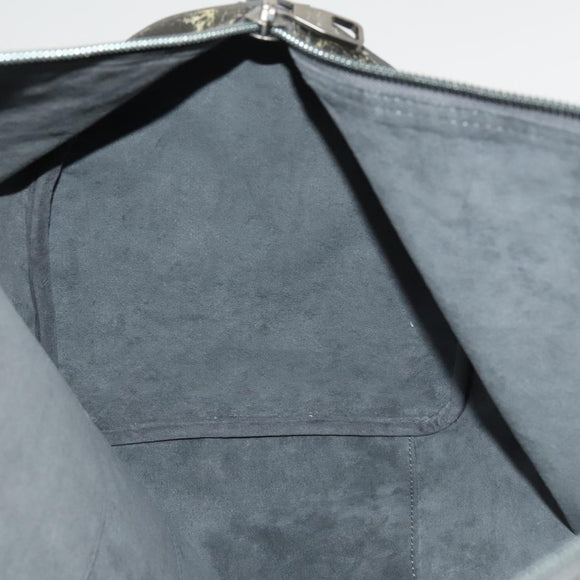 LOUIS VUITTON Damier Carbon Keepall 45 Boston Bag Black N41415 LV Auth 128484