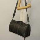 LOUIS VUITTON Damier Carbon Keepall 45 Boston Bag Black N41415 LV Auth 128484-22