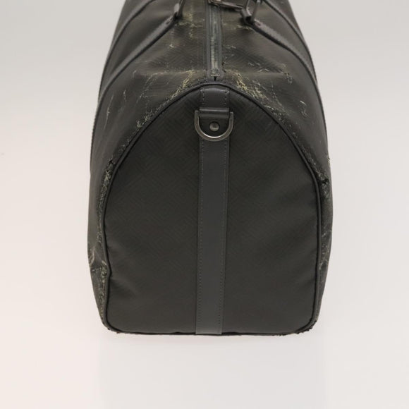 LOUIS VUITTON Damier Carbon Keepall 45 Boston Bag Black N41415 LV Auth 128484