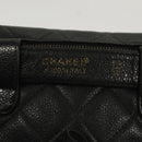 CHANEL Matelasse Waist bag Caviar Skin Black Gold CC Auth 128488-18