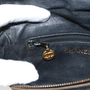 CHANEL Matelasse Waist bag Caviar Skin Black Gold CC Auth 128488-23