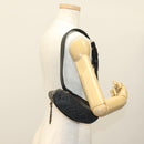 CHANEL Matelasse Waist bag Caviar Skin Black Gold CC Auth 128488-25