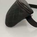 CHANEL Matelasse Waist bag Caviar Skin Black Gold CC Auth 128488-3
