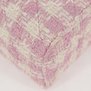 CHANEL Chain Shoulder Bag Tweed Leather 2way Pink Gold CC Auth 128489SM-11