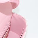 CHANEL Chain Shoulder Bag Tweed Leather 2way Pink Gold CC Auth 128489SM-21