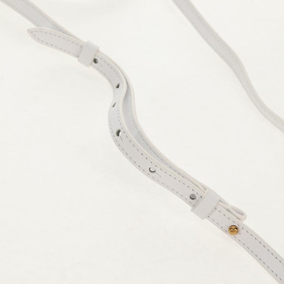 JACQUEMUS Mini Hand Bag Leather 2way White Gold Auth 128500M