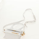 JACQUEMUS Mini Hand Bag Leather 2way White Gold Auth 128500M-11