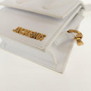 JACQUEMUS Mini Hand Bag Leather 2way White Gold Auth 128500M-14