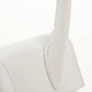 JACQUEMUS Mini Hand Bag Leather 2way White Gold Auth 128500M-19