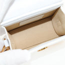 JACQUEMUS Mini Hand Bag Leather 2way White Gold Auth 128500M-22