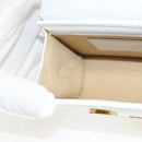 JACQUEMUS Mini Hand Bag Leather 2way White Gold Auth 128500M-24