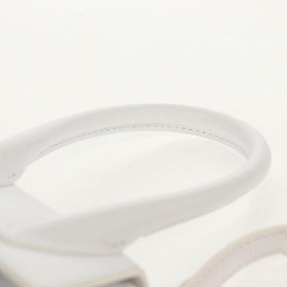 JACQUEMUS Mini Hand Bag Leather 2way White Gold Auth 128500M