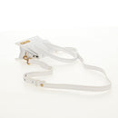 JACQUEMUS Mini Hand Bag Leather 2way White Gold Auth 128500M-9