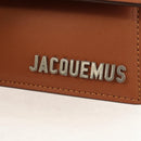 JACQUEMUS Mini Hand Bag Leather 2way Brown Gold Auth 128501M-21