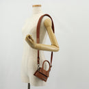 JACQUEMUS Mini Hand Bag Leather 2way Brown Gold Auth 128501M-26