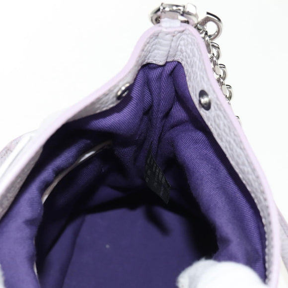 Maison Margiela Chain Shoulder Bag Leather 2way Pastel Purple Auth 128503M