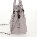 Maison Margiela Chain Shoulder Bag Leather 2way Pastel Purple Auth 128503M-3