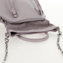 Maison Margiela Chain Shoulder Bag Leather 2way Pastel Purple Auth 128503M-6