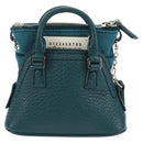 Maison Margiela Mini Hand Bag Leather 2way Blue Silver Auth 128504M-13