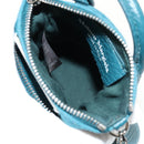 Maison Margiela Mini Hand Bag Leather 2way Blue Silver Auth 128504M-10