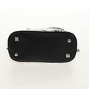 Maison Margiela Chain Hand Bag Leather 2way White Black Silver Auth 128505M-12