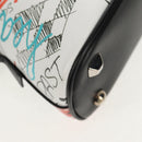 Maison Margiela Chain Hand Bag Leather 2way White Black Silver Auth 128505M-13