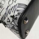 Maison Margiela Chain Hand Bag Leather 2way White Black Silver Auth 128505M-15