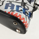 Maison Margiela Chain Hand Bag Leather 2way White Black Silver Auth 128505M-16