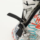 Maison Margiela Chain Hand Bag Leather 2way White Black Silver Auth 128505M-17