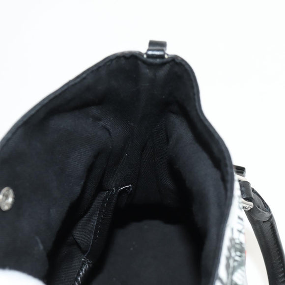 Maison Margiela Chain Hand Bag Leather 2way White Black Silver Auth 128505M