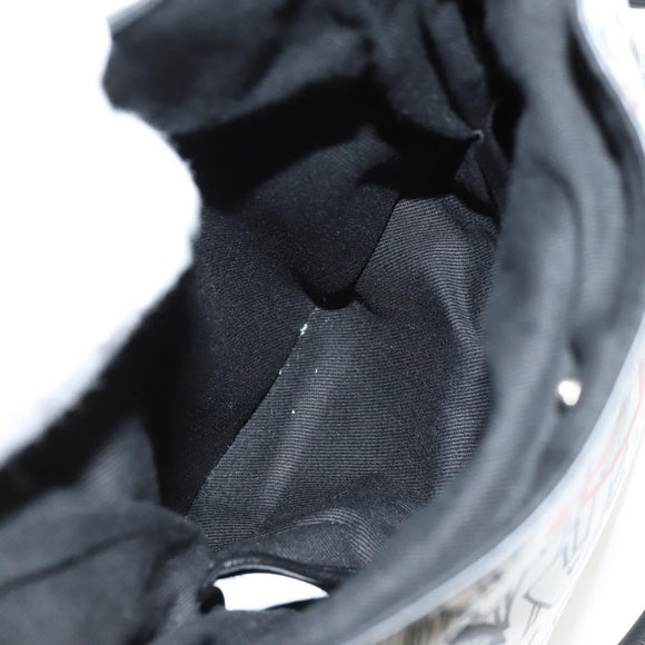 Maison Margiela Chain Hand Bag Leather 2way White Black Silver Auth 128505M