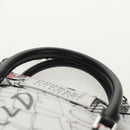 Maison Margiela Chain Hand Bag Leather 2way White Black Silver Auth 128505M-8