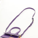 JACQUEMUS Mini Hand Bag Leather 2way Purple Gold Auth 128506M-15