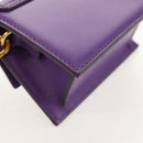 JACQUEMUS Mini Hand Bag Leather 2way Purple Gold Auth 128506M-17
