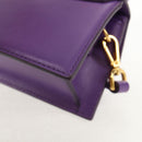 JACQUEMUS Mini Hand Bag Leather 2way Purple Gold Auth 128506M-18