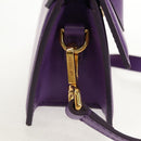 JACQUEMUS Mini Hand Bag Leather 2way Purple Gold Auth 128506M-19