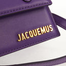 JACQUEMUS Mini Hand Bag Leather 2way Purple Gold Auth 128506M-20